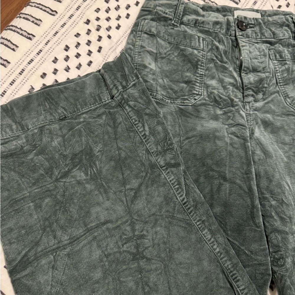 Dear John Corduroy Wide Leg Pants - Size 31 - Blue/green